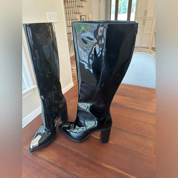 Alexander McQueen Punk Patent Leather Knee High - Picture 8 of 13